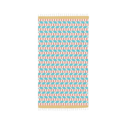 Fouta Urean Lagon 100% coton tissage Jacquard