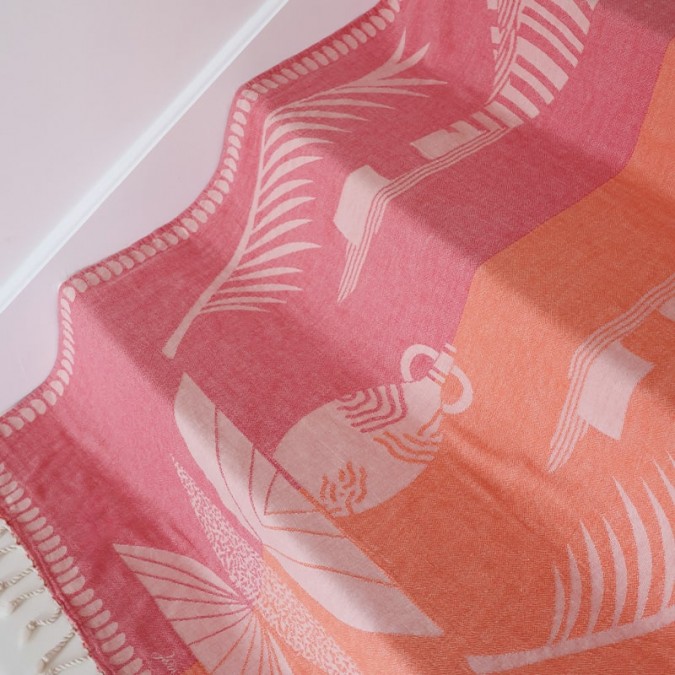 Fouta colorée en Jacquard 100% coton