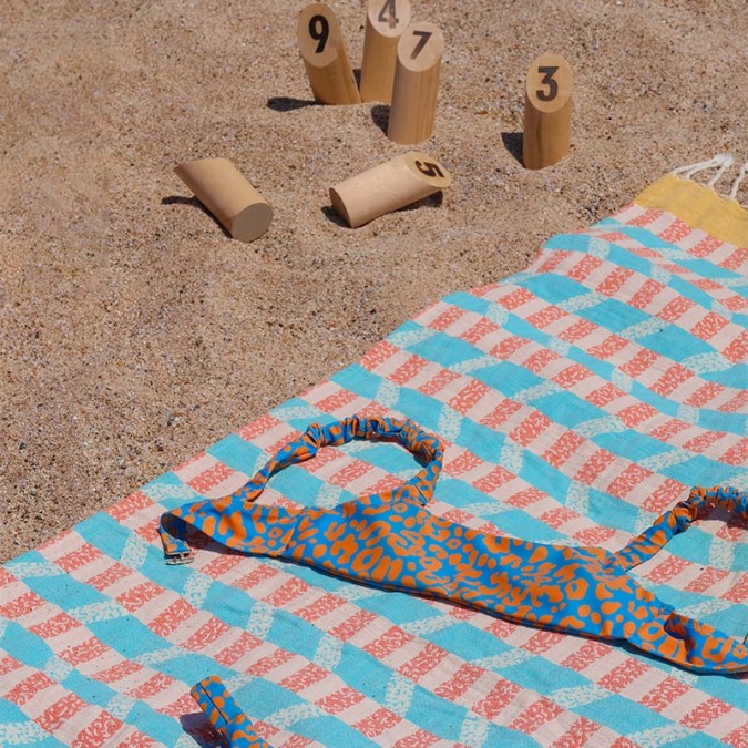 Summer Fouta made with Jacquard weaving in our workshops in Portugal