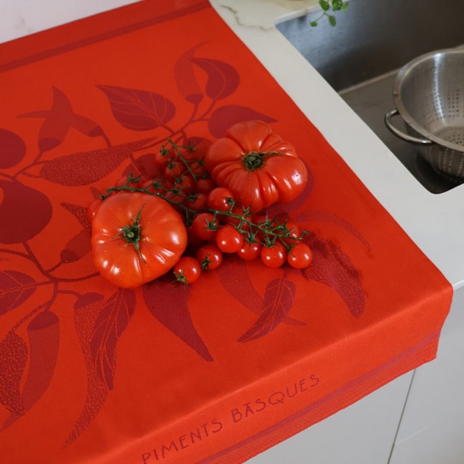 Red kitchen towel Kontatu Pimiento