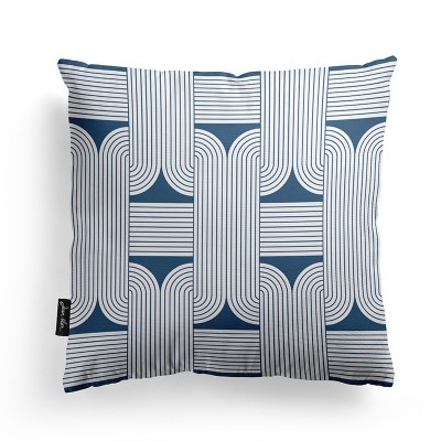 Elegant Katea cushion cover in deep navy blue for your living room