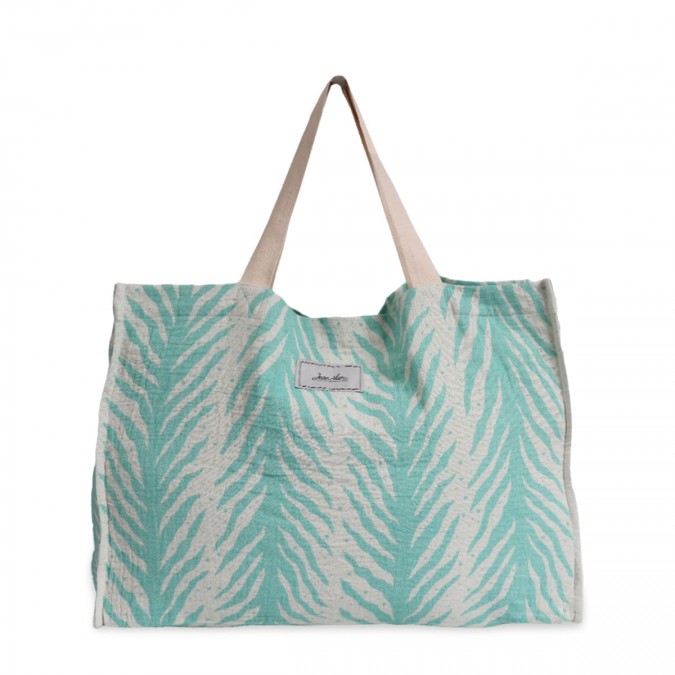 Marbella Fougère green shopping bag