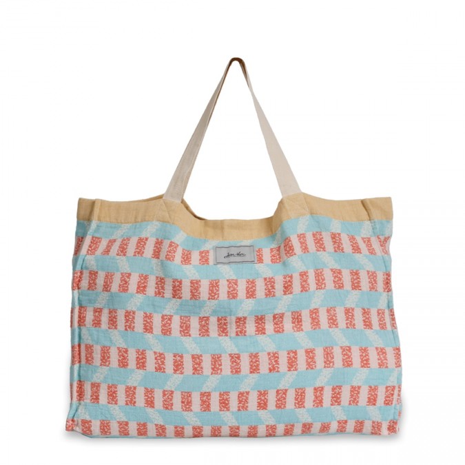 Urean Tangerine beach bag in bewitching blue