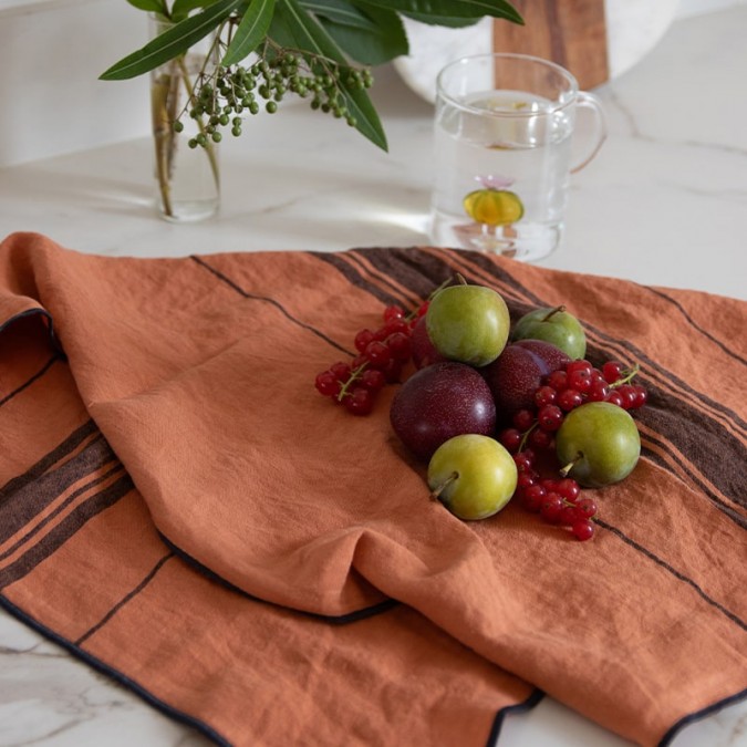 Kitchen towel Tomette Beaurivage 100% organic linen