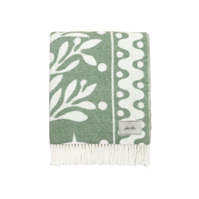 Herbarium Throw from the Goxo range in Olive Green