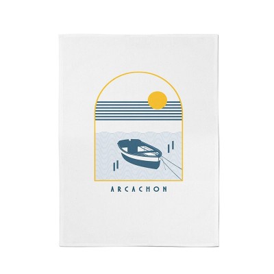 100% cotton kitchen towel Arcachon illustration