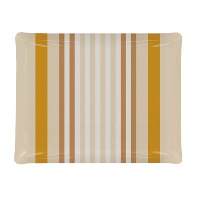 Elegant beige and yellow striped kitchen tray