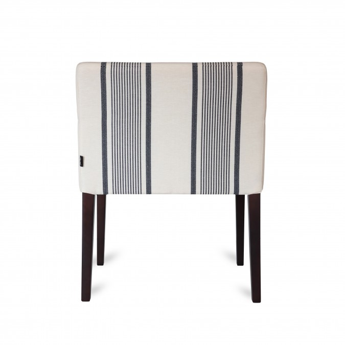 White and grey striped armchair high quality wooden furniture