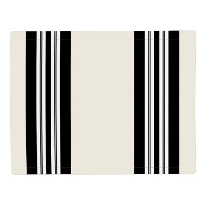 beige and black stripes place mat natural chic decoration